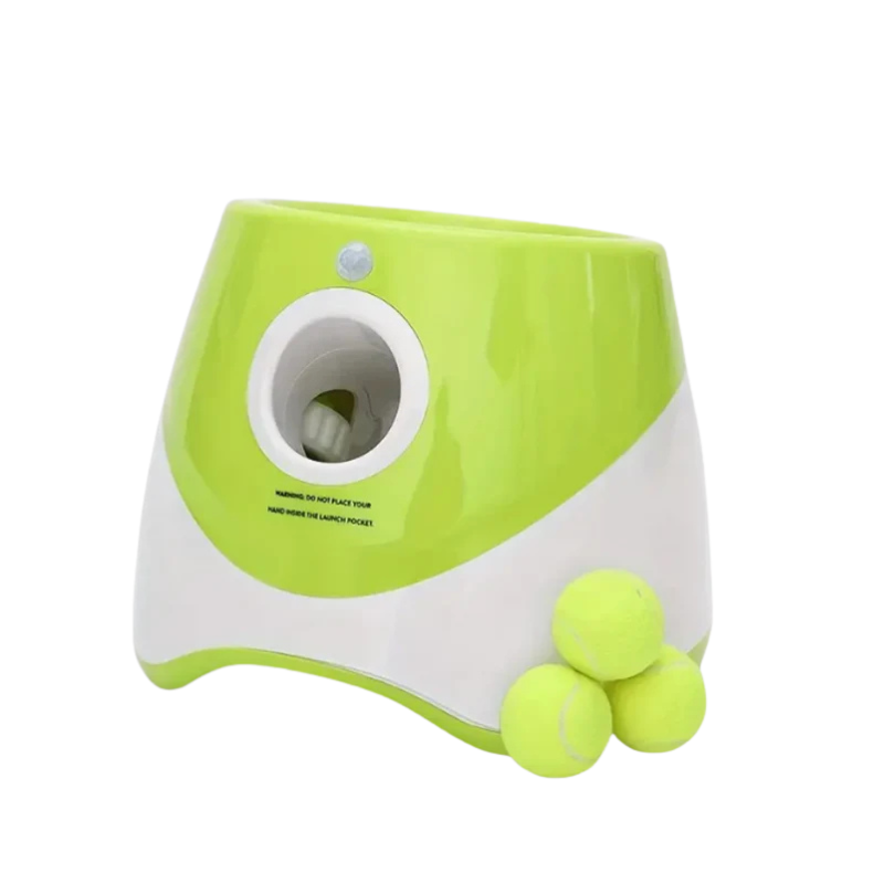 Gul bollkastare med tre bollar