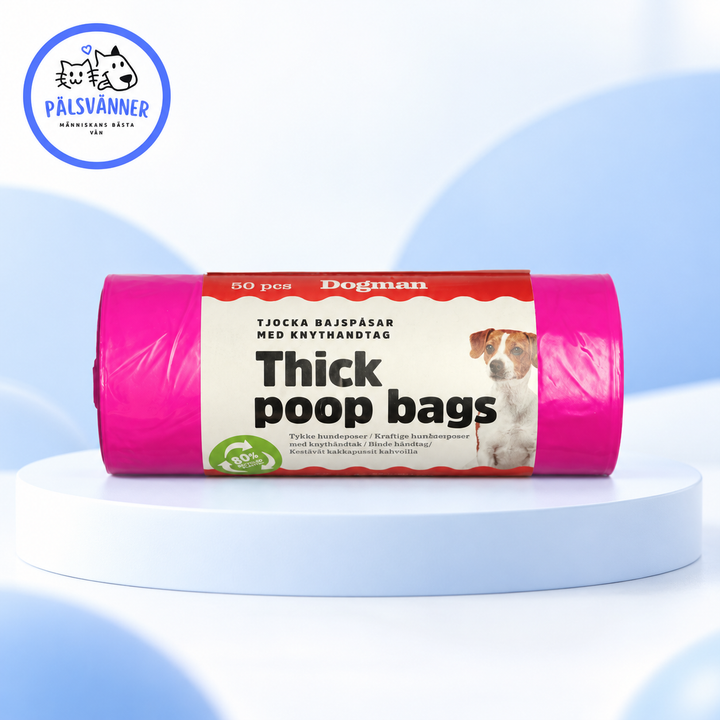 Dogman bajspåsar med handtag 50-pack för hund