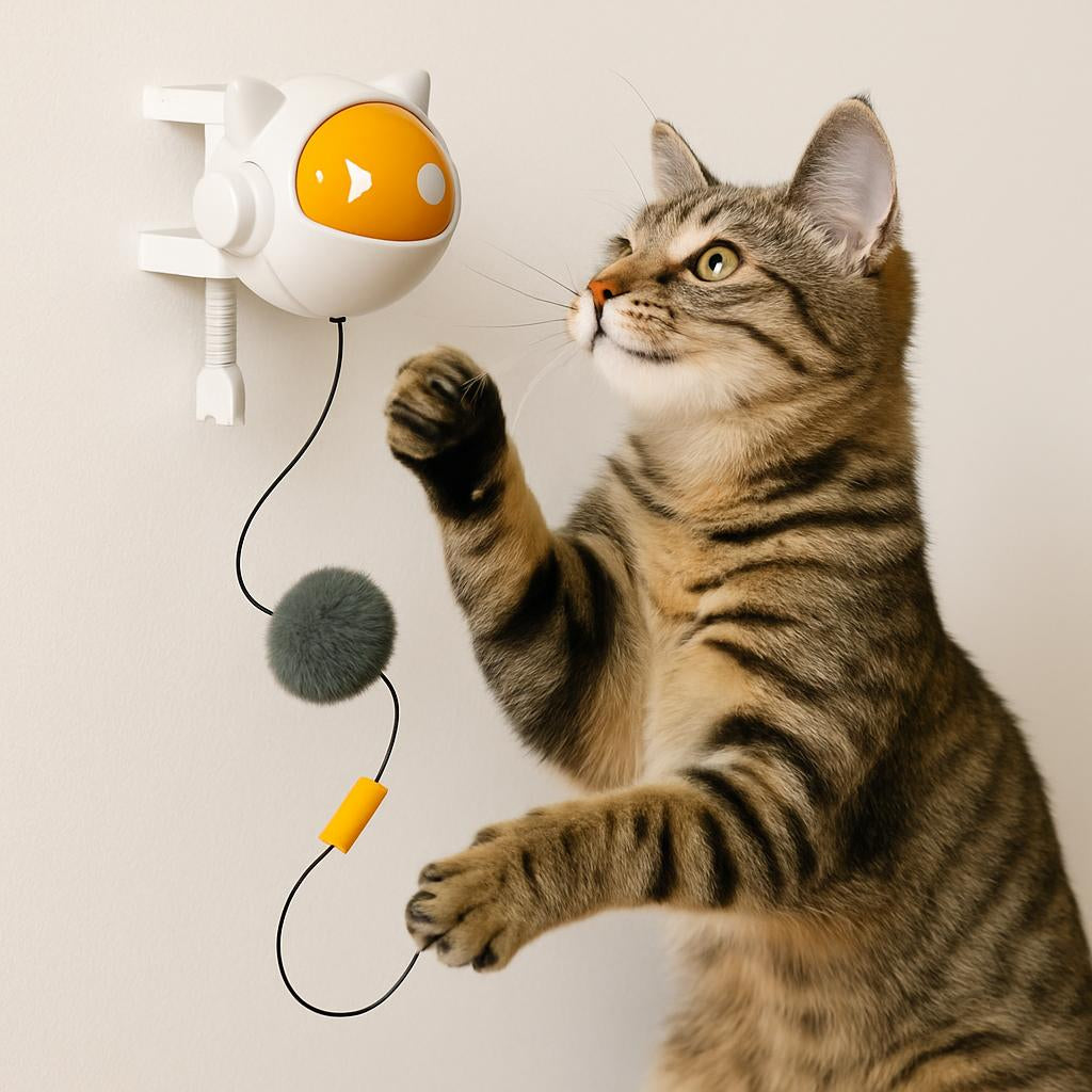 Interaktiv Kattleksak med Rörlig Boll – Håll Katten Sysselsatt i Timmar