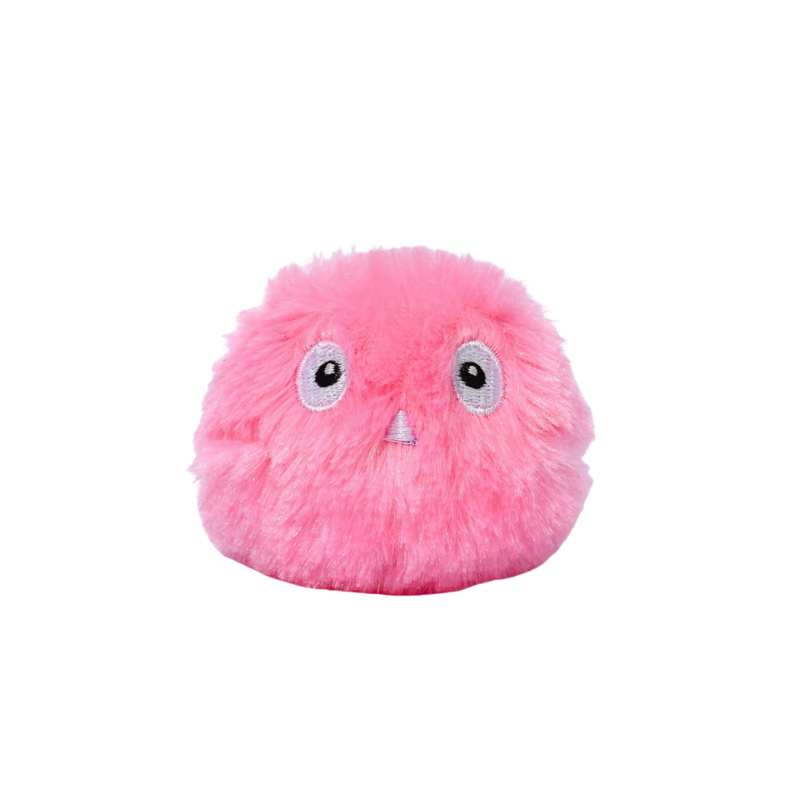 Rosa fluffig katteksak