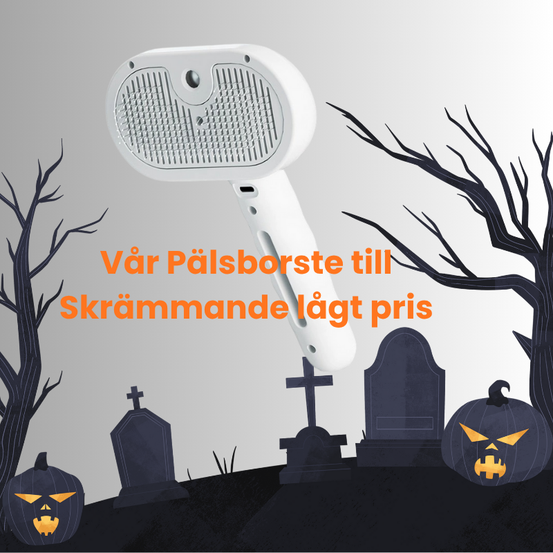 Halloween bild med en vit Pälsborste
