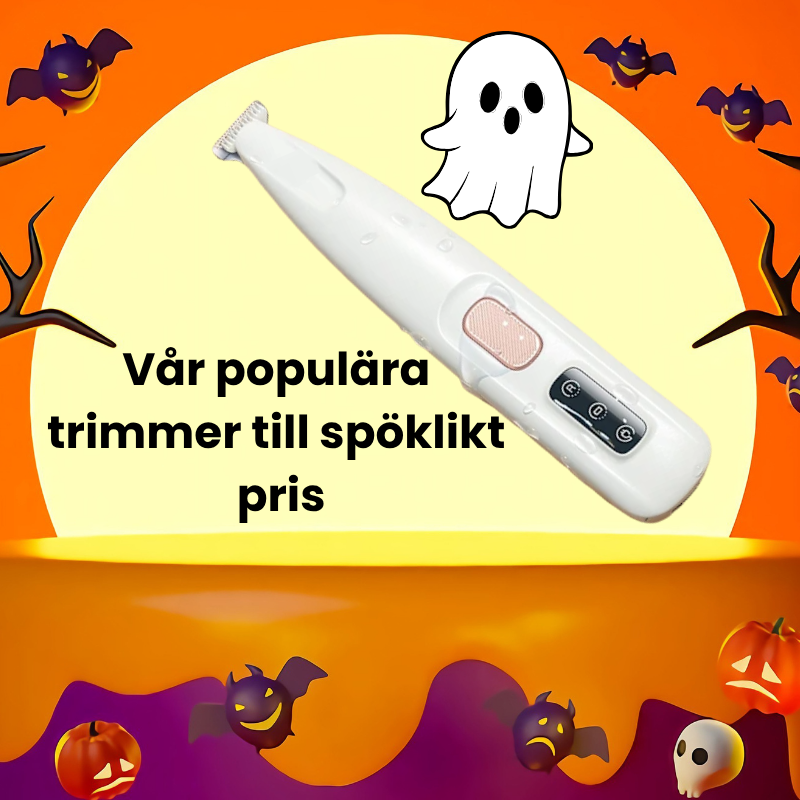 Halloween bild med en vit trimmer 