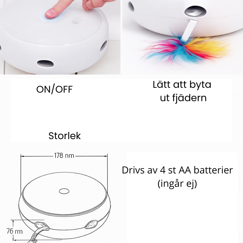 Smart & rolig kattleksak som väcker jaktinstinkten