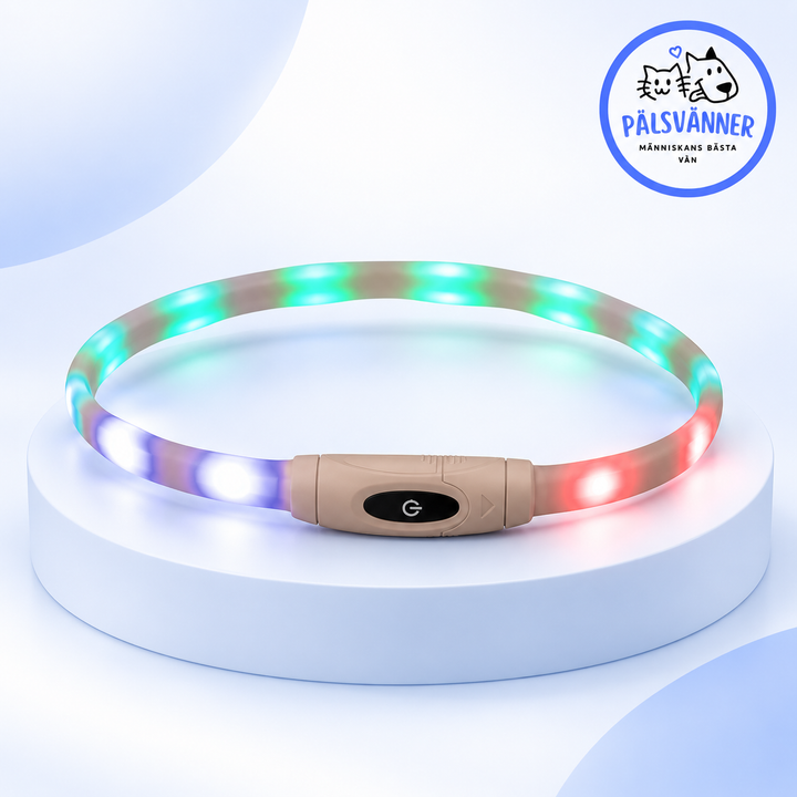 Multi-LED-halsband – Flashring XS-XL Trixie.