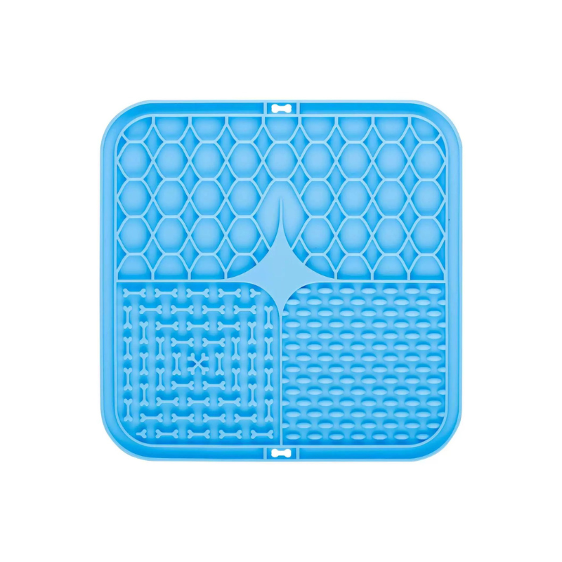 Blå slickmatta till husdjur