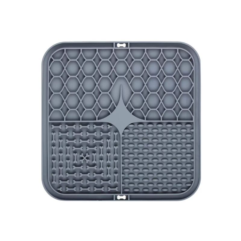 Grå slickmatta till husdjur 