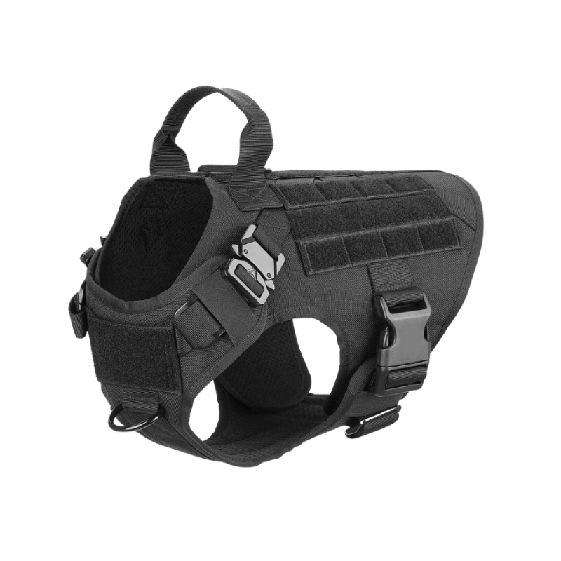 Svart militär sele till hundar