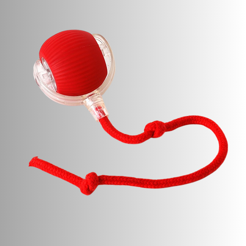 Röd spinnboll ill katter