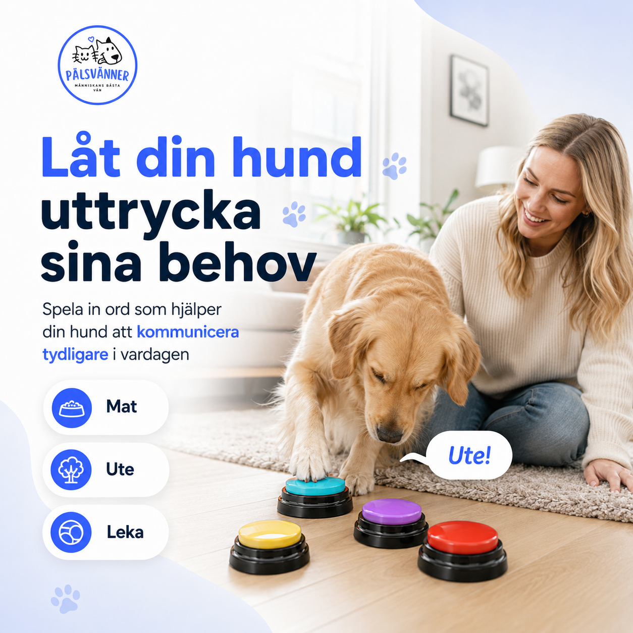 Talknappar för Hundar - Lär din hund 