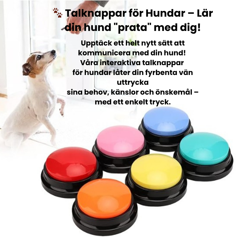 Talknappar för Hundar – Lär din hund "prata" med dig!