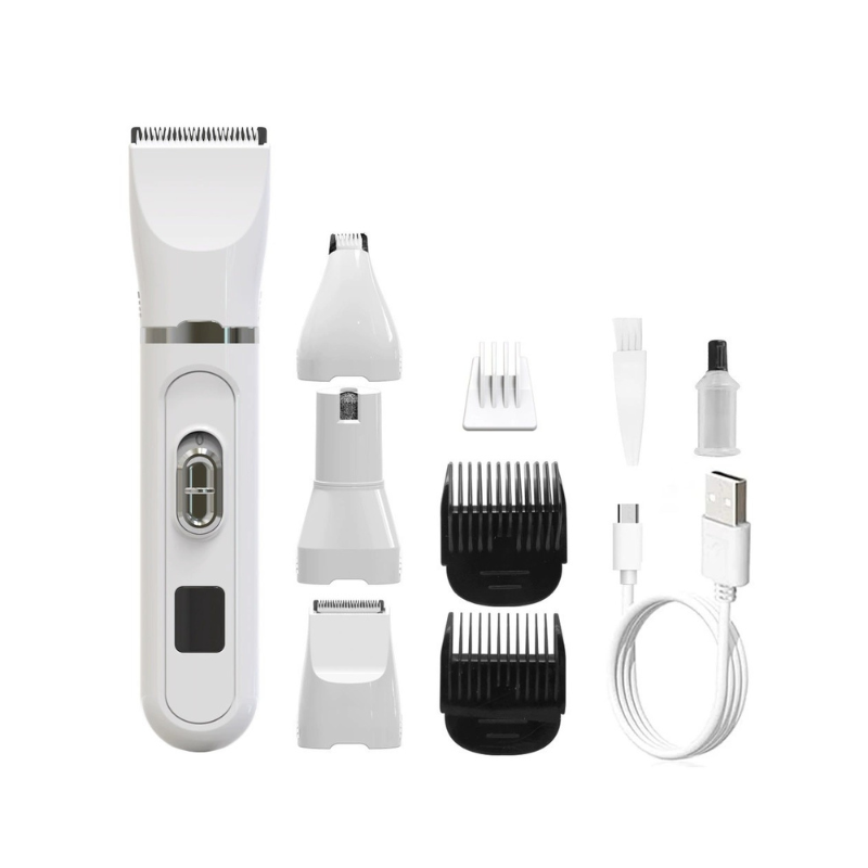 Vitt trimmerset för husdjur