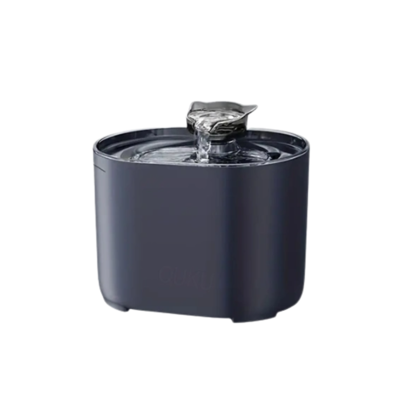 Svart vattenfontän för husdjur